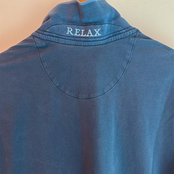 Tommy Bahama Island Modern Fit Polo Size Medium - Washed Navy - Picture 6 of 7